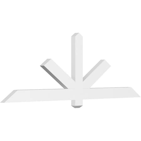 Ekena Millwork Kennewick Architectural Grade PVC Gable Bracket, 72"W x 24"H x 2"D x 4"F, 8/12 Pitch GBP072X24X0204KEN00